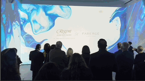 Regent Seven Seas Cruises crowd reveal sequence at the Journey in Jewels press event