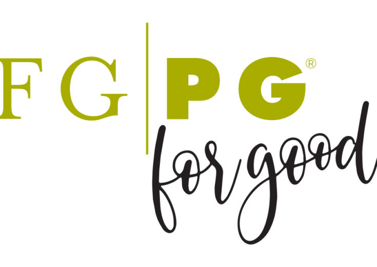 image of the #fgpg4good logo initiative with green and black font color