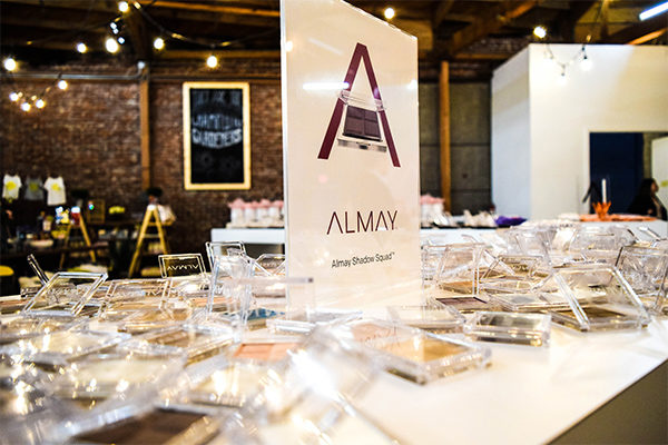almay launch event product display