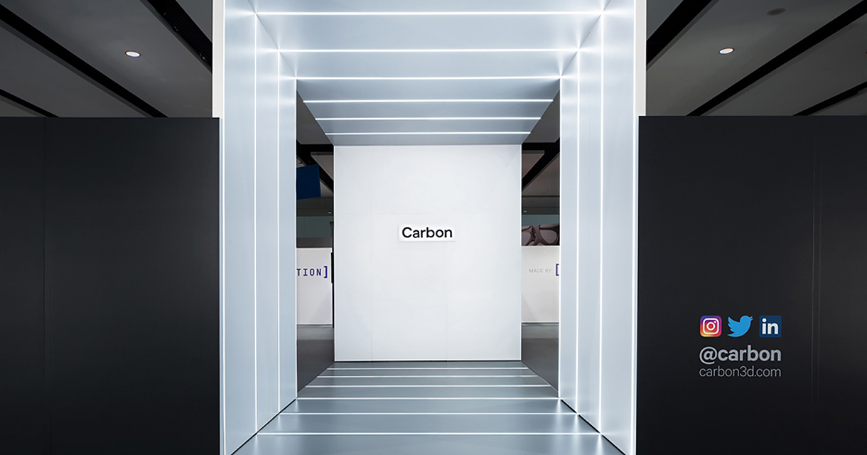 carbon trade show exhibit light tunnel entrance