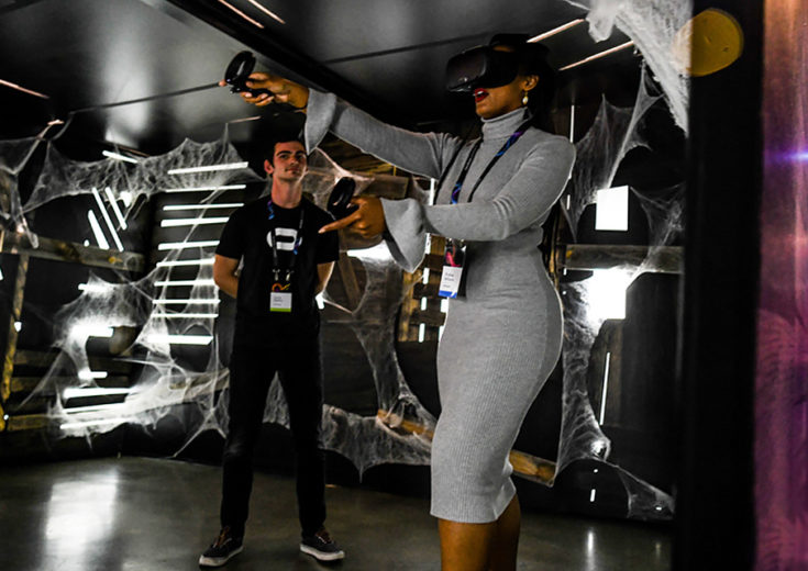 Oculus Connect OC5 Developer Conference Engagement Women Testing VR Headset