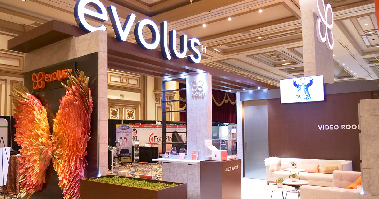 evolus brand activation trade show booth video room fgpg experiential
