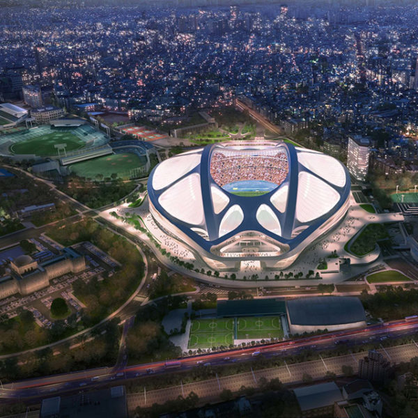 image of a stadium that was designed by a zaha hadid, a female architect for women's history month