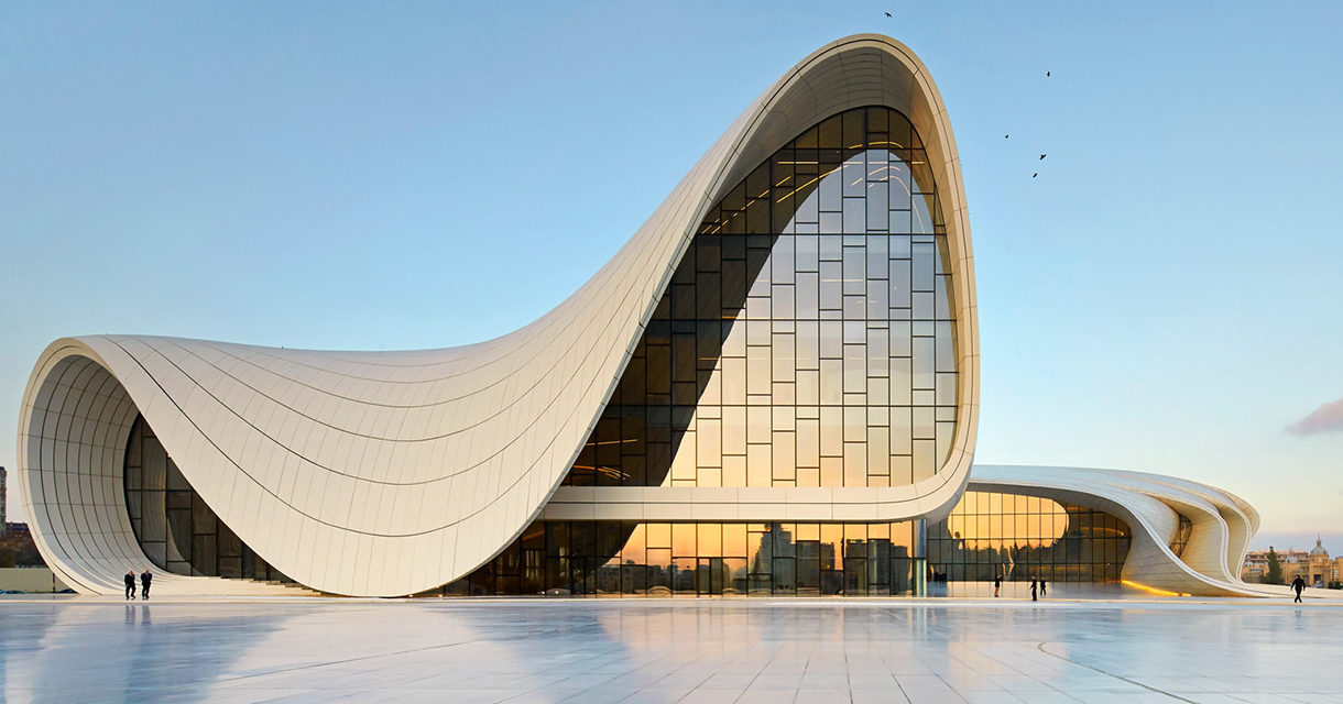 image of a creative building designed by zaha hadid for women's history month