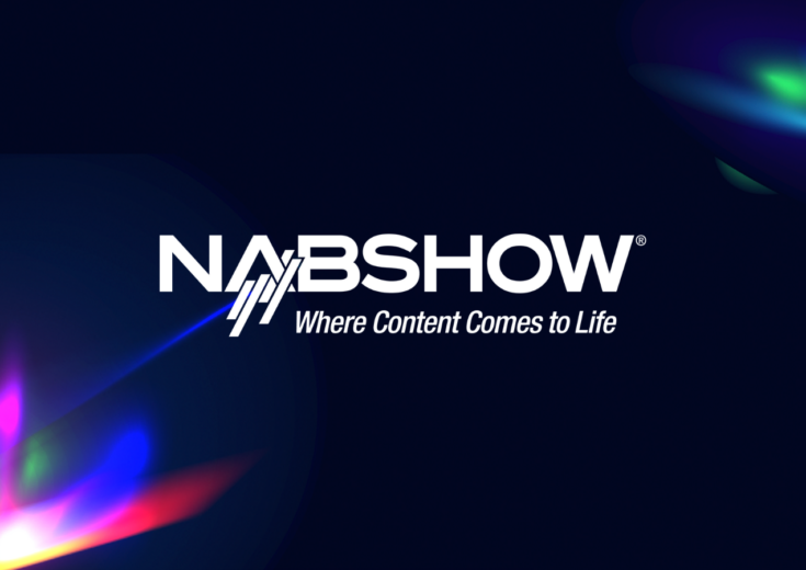 Illustration of NAB Show 2022 Hero Image with Blue background