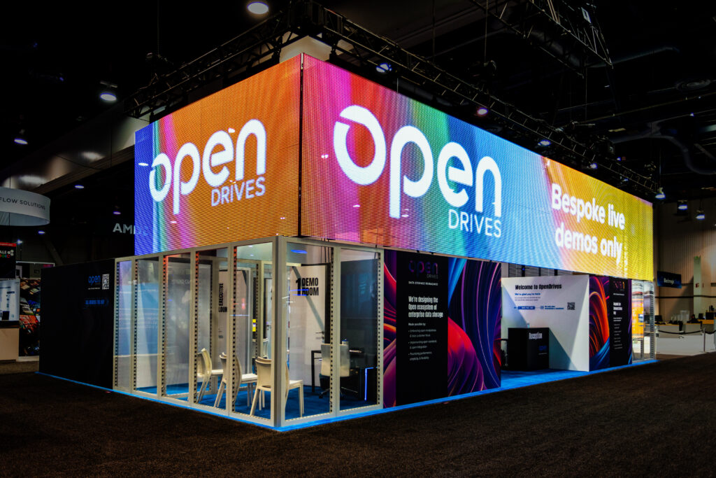 Image of OpenDrives booth done by FGPG at the NAB Show 2022