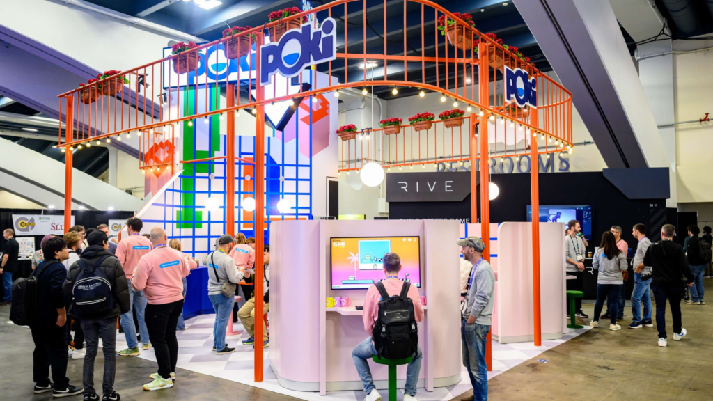Experiential marketing booth design for Poki